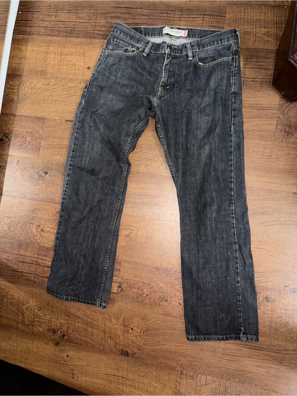Levi's Straight Leg Black Denim Jeans